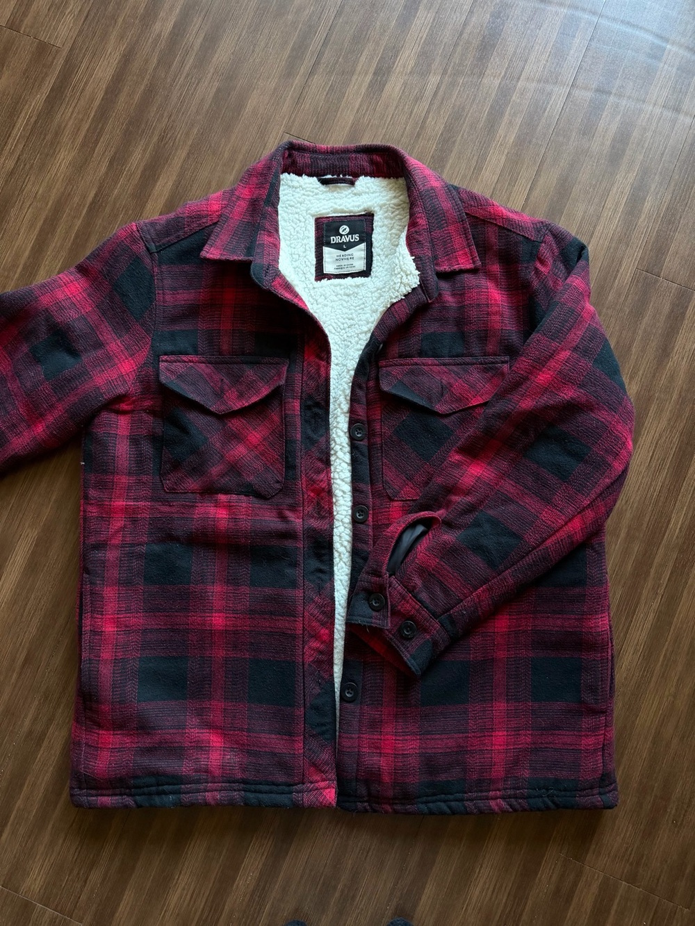 Zumiez Dravus Red & Black Sherpa-Lined Plaid Jacket